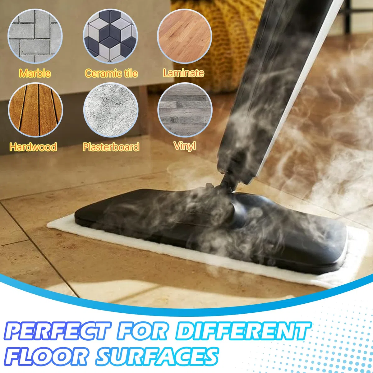 10 Stück für Vileda Steam PLUS XXL Dampfreiniger Ersatzbezüge, Waschbar Mikrofaser Ersatzbezug Kompatibel mit Vileda Steam XXL Dampfreiniger - für Vileda Dampfreiniger Ersatzbezüge (5 Grau + 5 Weiß)