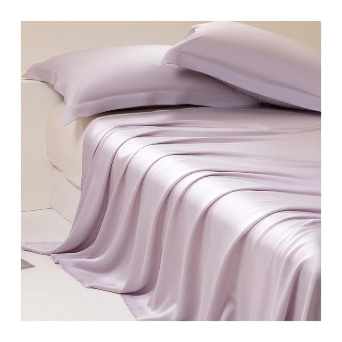 100% Eukalyptus Tencel/Lyocell Satin Bettlaken ohne Gummizug Betttuch Haustuch Laken ohne Gummi Seidig Glatte Kühlblätter für alle Jahreszeiten (Color : Purple, Size : 180x230cm)