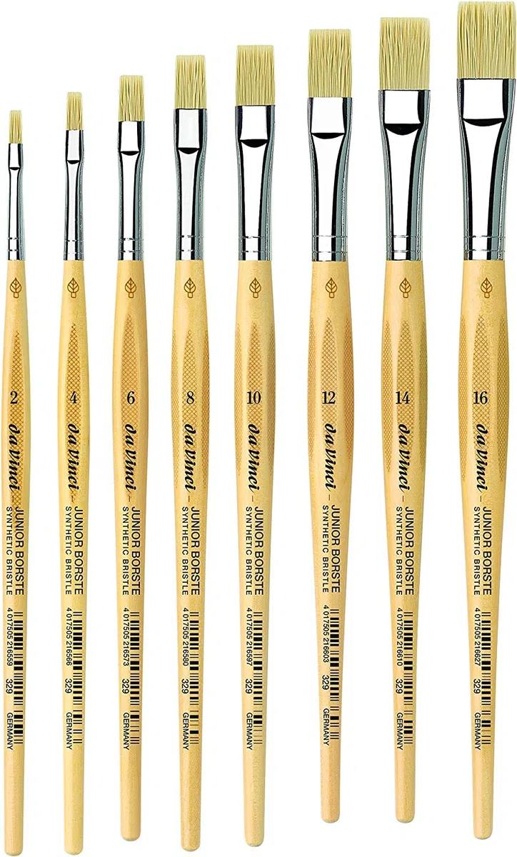 Da Vinci GH304-329 Synthetics Malerpinsel, Da Vinci 329 flach,Größe 2, 4, 6, 8, 10,12, 14, 16 .Made in Germany