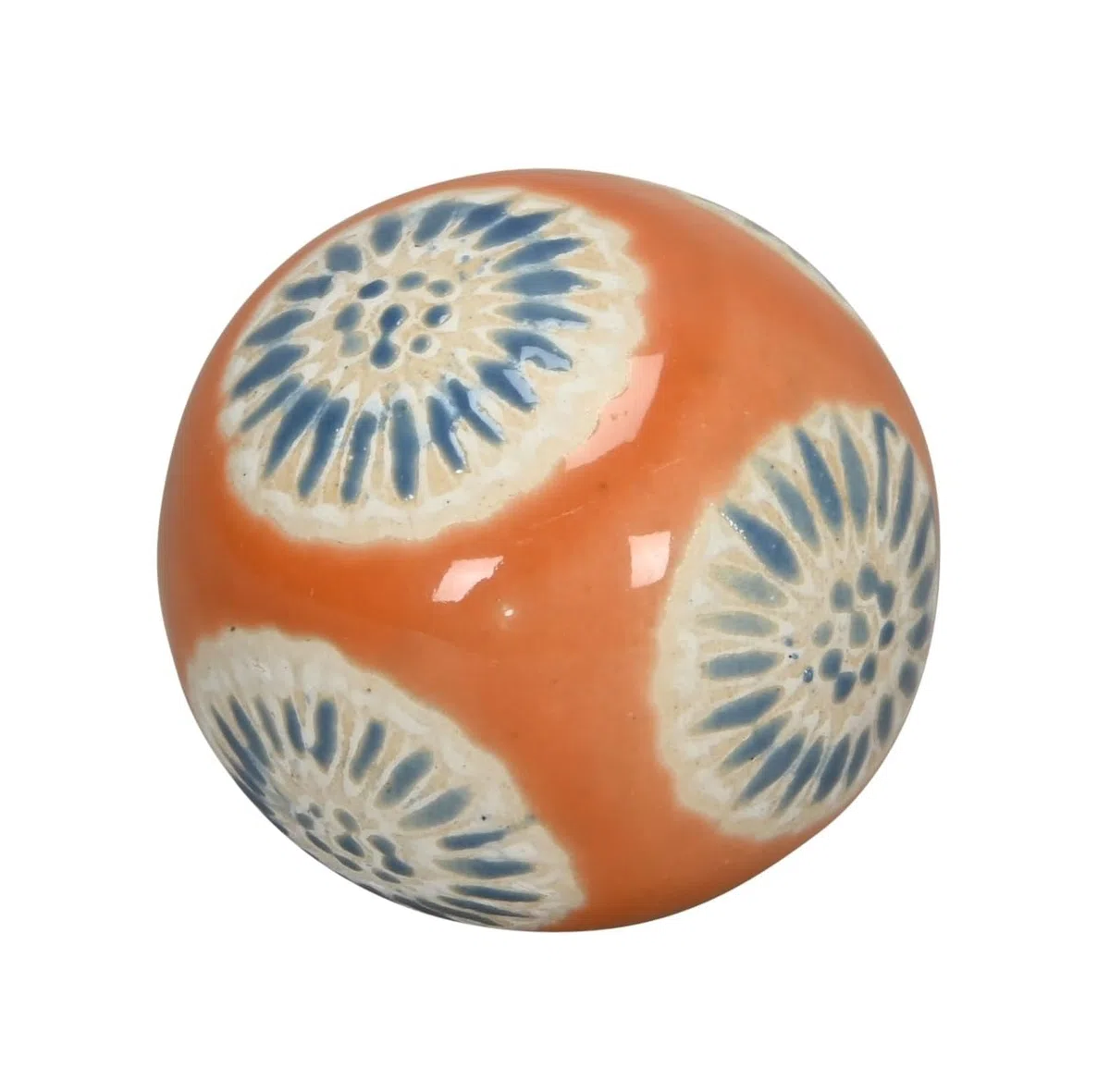 NETPROSHOP Schwimmkugeln, Dekokugeln schwimmend, Porzellan, Durchmesser 4-6-7,5 cm, Farbe:Orange Blüte, Auswahl:4 cm