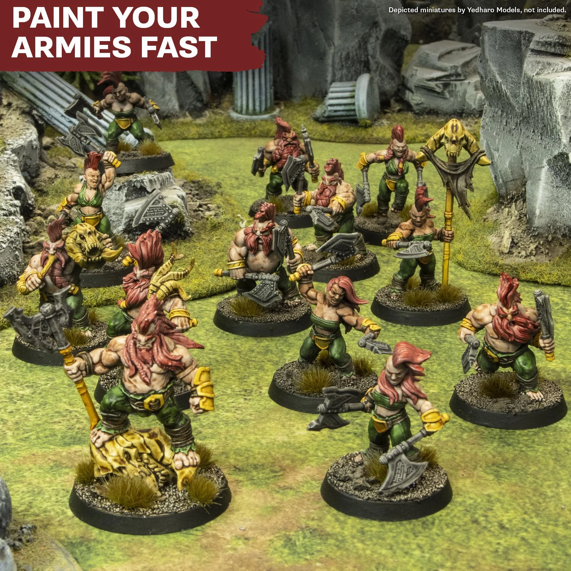 The Army Painter, Speed Palette Bundle, Speed Palette, DipIt Brush, Grim Black & Holy White