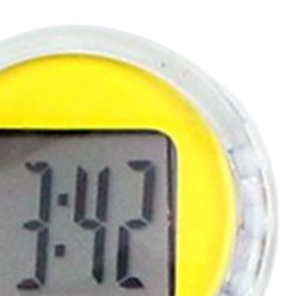 F Fityle Digitaluhr Mini Wasserdicht für Motorrad, Digital Uhr Stick-On, Elektronische Uhr Zum Aufkleben, Motorrad Lenkeruhr Zeitanzeige für Fahrrad Motorrad SUV Verschiedene Modelle, GELB