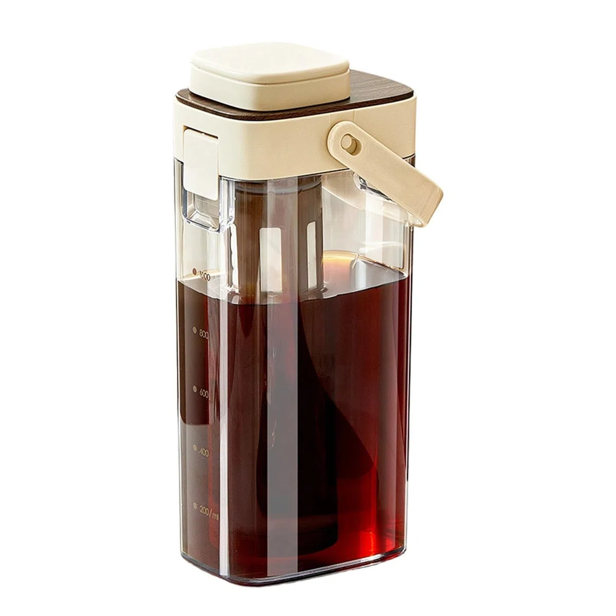 Kaltkaffeezubereiter – 1000 ml Karaffe mit großem Fassungsvermögen | Kaltbrüh-Kaffeemaschine mit luftdichtem Deckel, breiter Öffnung, tropffrei, für, Getränke, Wasser, Küche, Zuhause, Küh