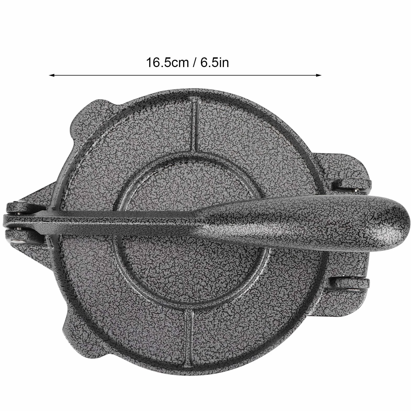 Tortilla Presse 6.5in aus Gusseisen, Taco Presse Roti Maker, Tortilla-Presse, Robuste Gusseisen-Tortilladora-Presse, Vorgewürzte Tortilla Maker für hausgemachte Tortillas, Grau