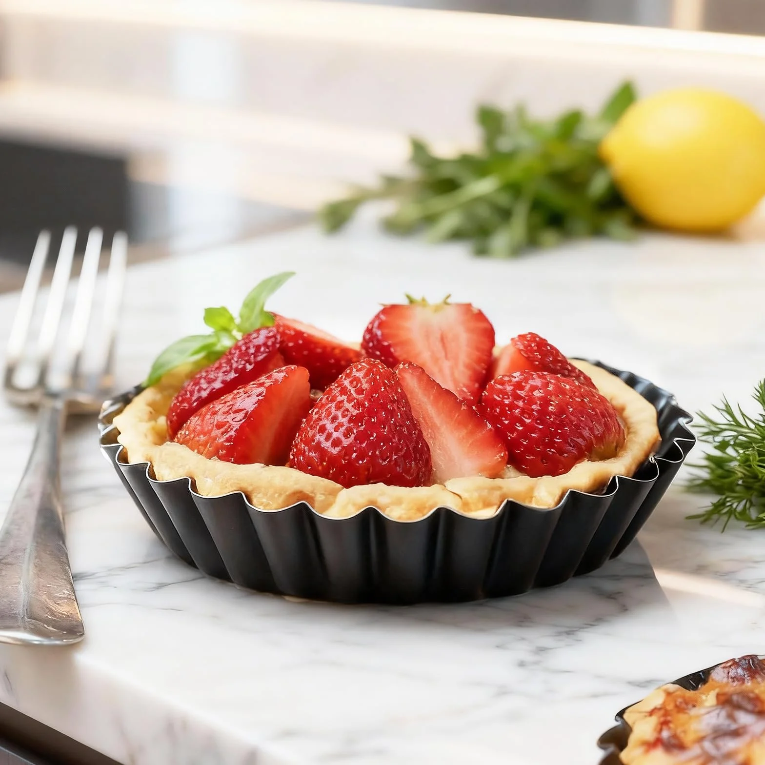 Tarteform mit Hebeboden,12 Stück Törtchenform 8 cm/3 Zoll, Antihaftbeschichtung Quicheform,Tartelette Förmchen aus Kohlenstoffstahl,Wiederverwendbar,Tortenboden Backform Zum Backen Eierkuchen