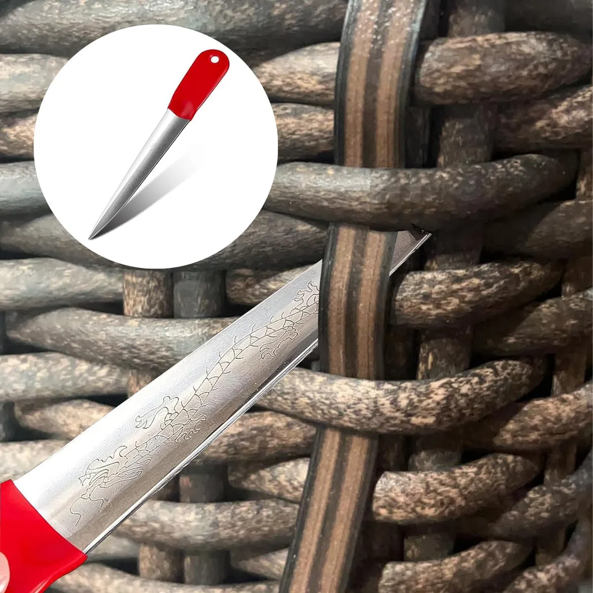 PE Rattan Reparaturset,70m,8mm Polyrattan Reparatur mit Webwerkzeug,Wicker Repair Kit für Outdoor Rattan Möbel Reparatur,Gartenstühle, Tische, Aufbewahrungskorb, Heimwerken