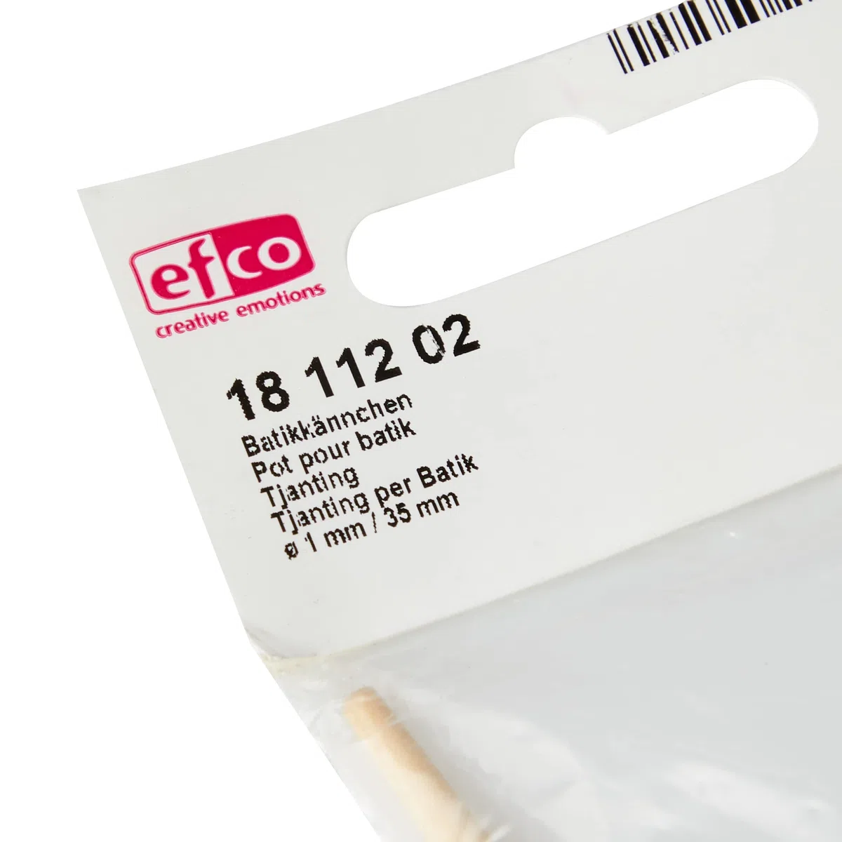 Efco Tjanting ø 1 mm / 35 mm, Holz und Messing, braun, 4x3x2 cm