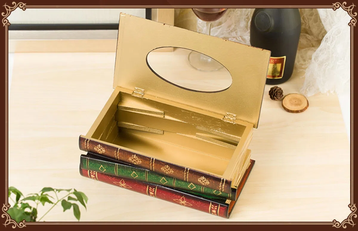 Tebery Tücherbox aus Holz, Breite 16.5cm, Taschentuchbox für handelsübliche Taschentücher, Kosmetiktücher Tissue Box für Esszimmer Badezimmer Schlafzimmer Büro