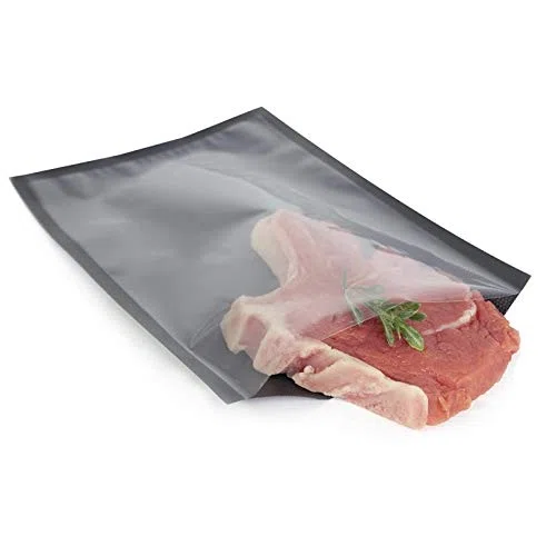 Vakuumbeutel 20 x 30 cm - 50 Stück - schwarz, einseitig transparent - passend für Vakuumiergeräte anderer Fabrikate - mit grober, geriffelter Struktur