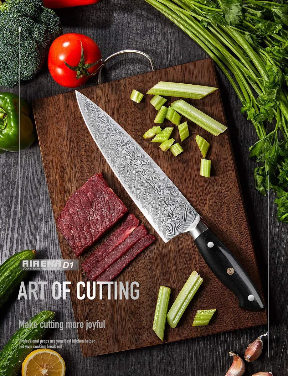 Kochmesser Profi Messer - Küchenmesser 20cm Kochmesser Kohlenstoffreicher Stahl - Extra Scharfe Messerklinge mit Ergonomischer Griff, Beste für Home Kitchen