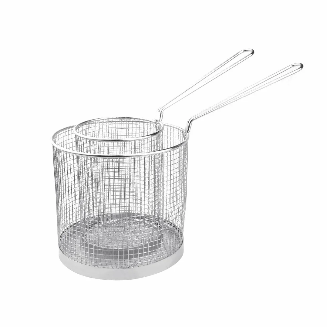 Vogue Spaghetti-Nudel-Kochkorb, 180 mm Durchmesser, Edelstahl, spülmaschinenfest, CS735