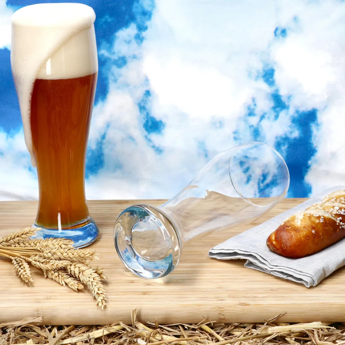 MamboCat 6er Set Sepp Weizenbiergläser klar 0,5L geeicht I 6 Personen I klassisches Weißbier-Glas mit schlanker Form I Hefeweizen I für Daheim, Gastro, Hotel, Restaurant & Zuhause