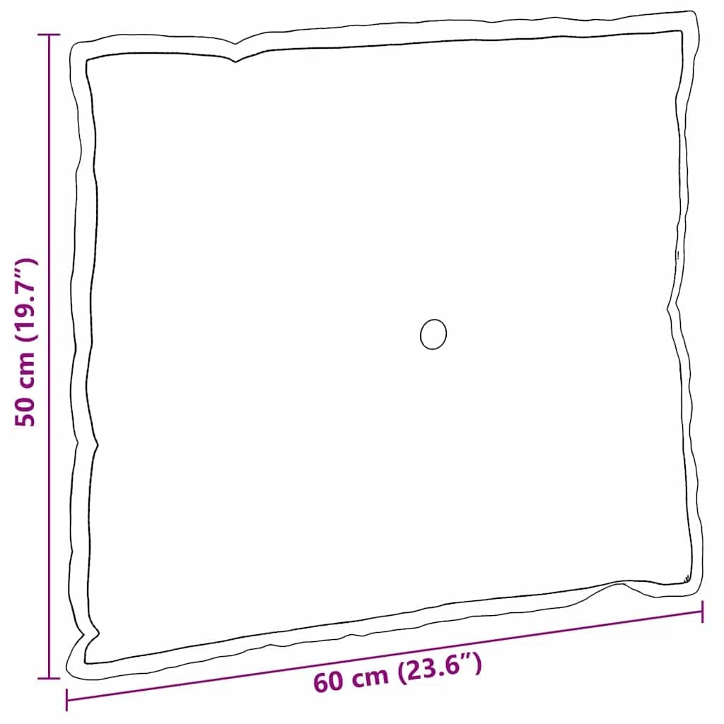 vidaXL Rückenkissen Dunkelgrau 60 x 19 x 50 cm Stoff, Wohnzimmer, rechteckige Kissen, modernes Plüschcover, dekorative Stützkissen für Sofa, Schlafzimmer und Büro