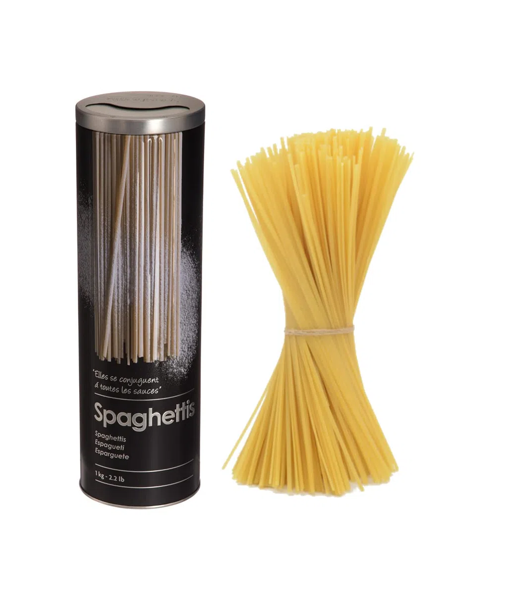 VITA PERFETTA 1 x Pastabox, Spaghettidose, Vorratsbehälter für Nudeln und Nudeln (27 cm, Schwarz)