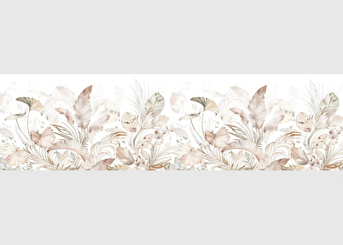 AG Design Selbstklebende Bordüre Blumen, AWB 8294 | Wasserfest Dekoration für Wände, Möbel, Tapeten, Wandverkleidungen und Türen, Folie, Mehrfarbig | Breite 500 cm x Höhe 13.8 cm