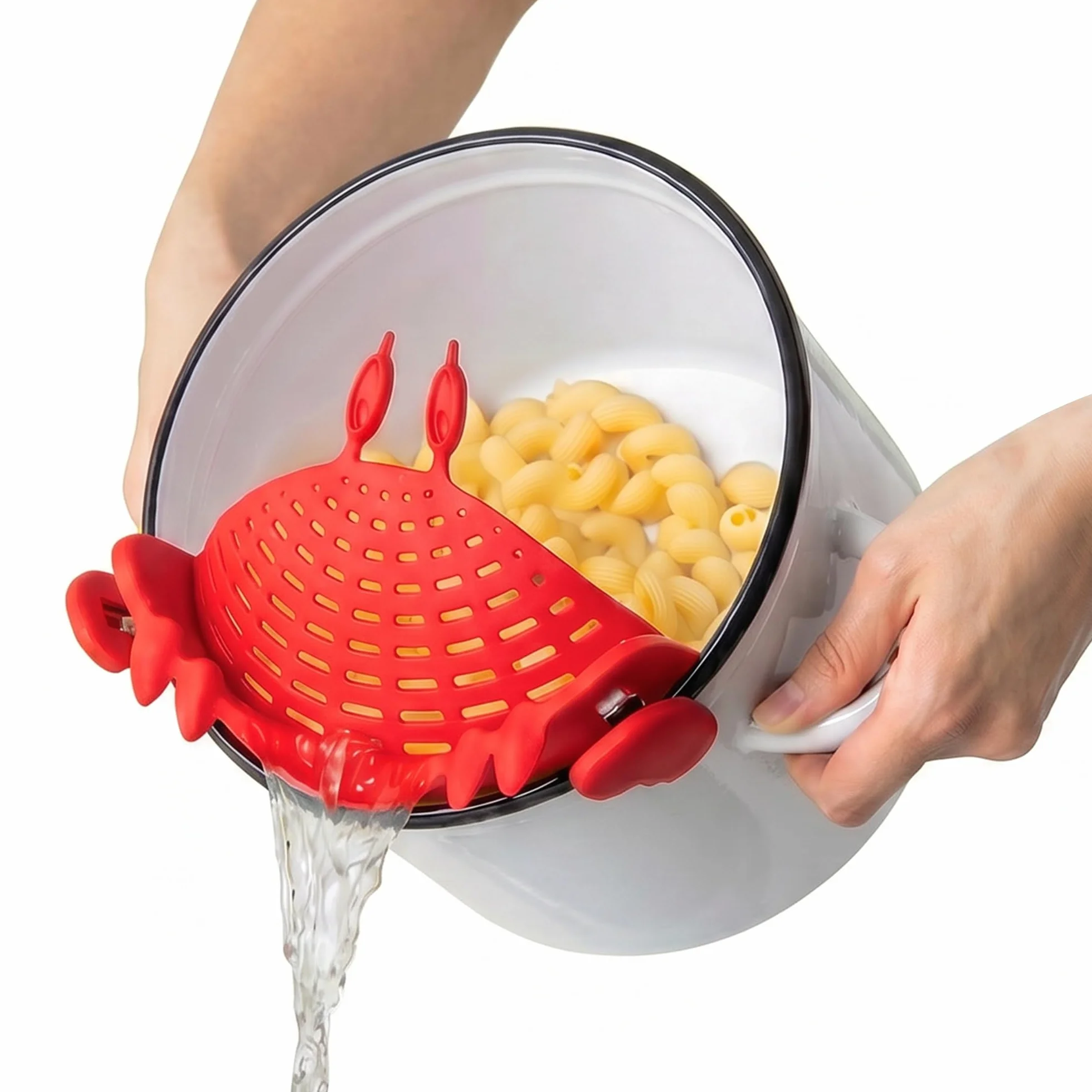 Nudelsieb von OTOTO - Küchen Gadgets, Haushalt Gadgets, Küchenzubehör, Küchenhelfer, Lebensmittelsieb, Spaghetti-Sieb, Lustige Küchenutensilien (Krabbe)