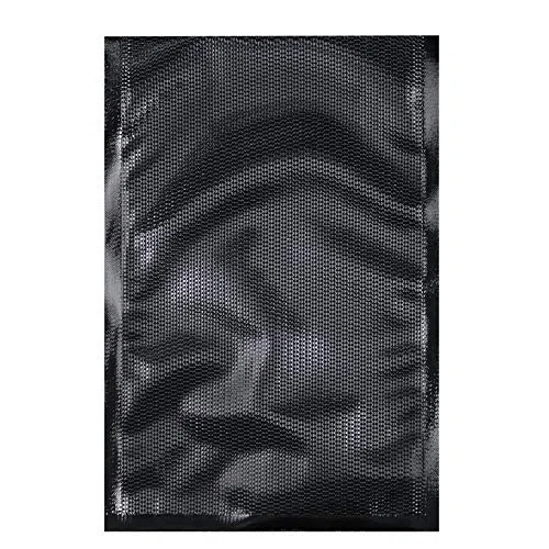 Vakuumbeutel 20 x 30 cm - 50 Stück - schwarz, einseitig transparent - passend für Vakuumiergeräte anderer Fabrikate - mit grober, geriffelter Struktur