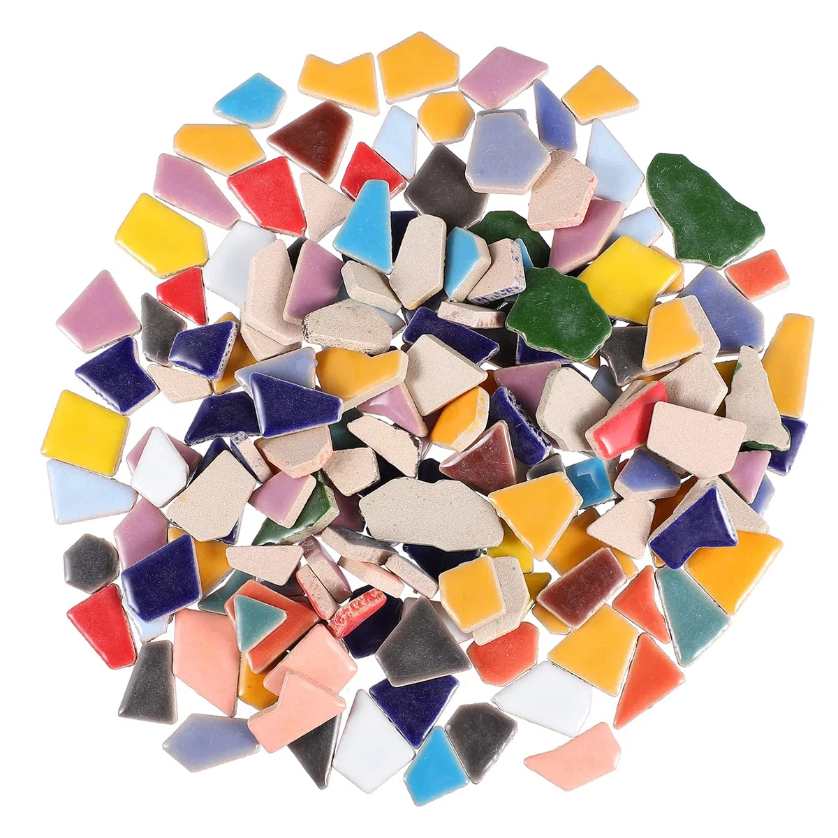 EXCEART 200G Bunte Keramik Mosaikfliesen UnregelmäßIge Mosaiksteine Zum Basteln Diy Mosaik Sortiment FüR Heimdekoration Garten Kunsthandwerk 1