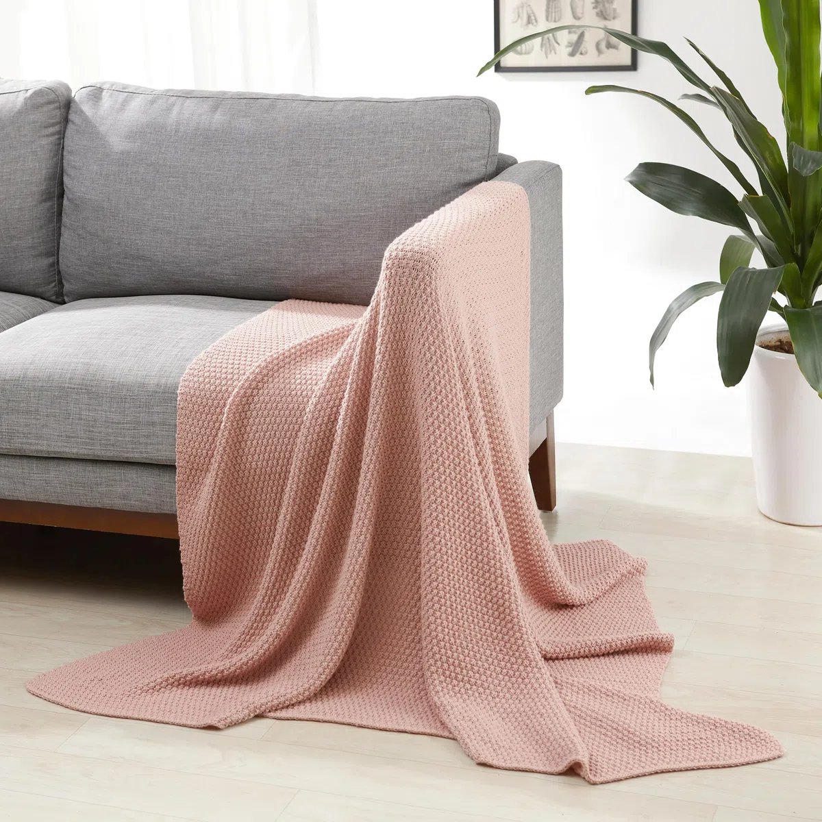 Amazon Basics Raumdekor-Überwurfdecke Kuscheldecke, 127 x 152 cm, Staubrosé
