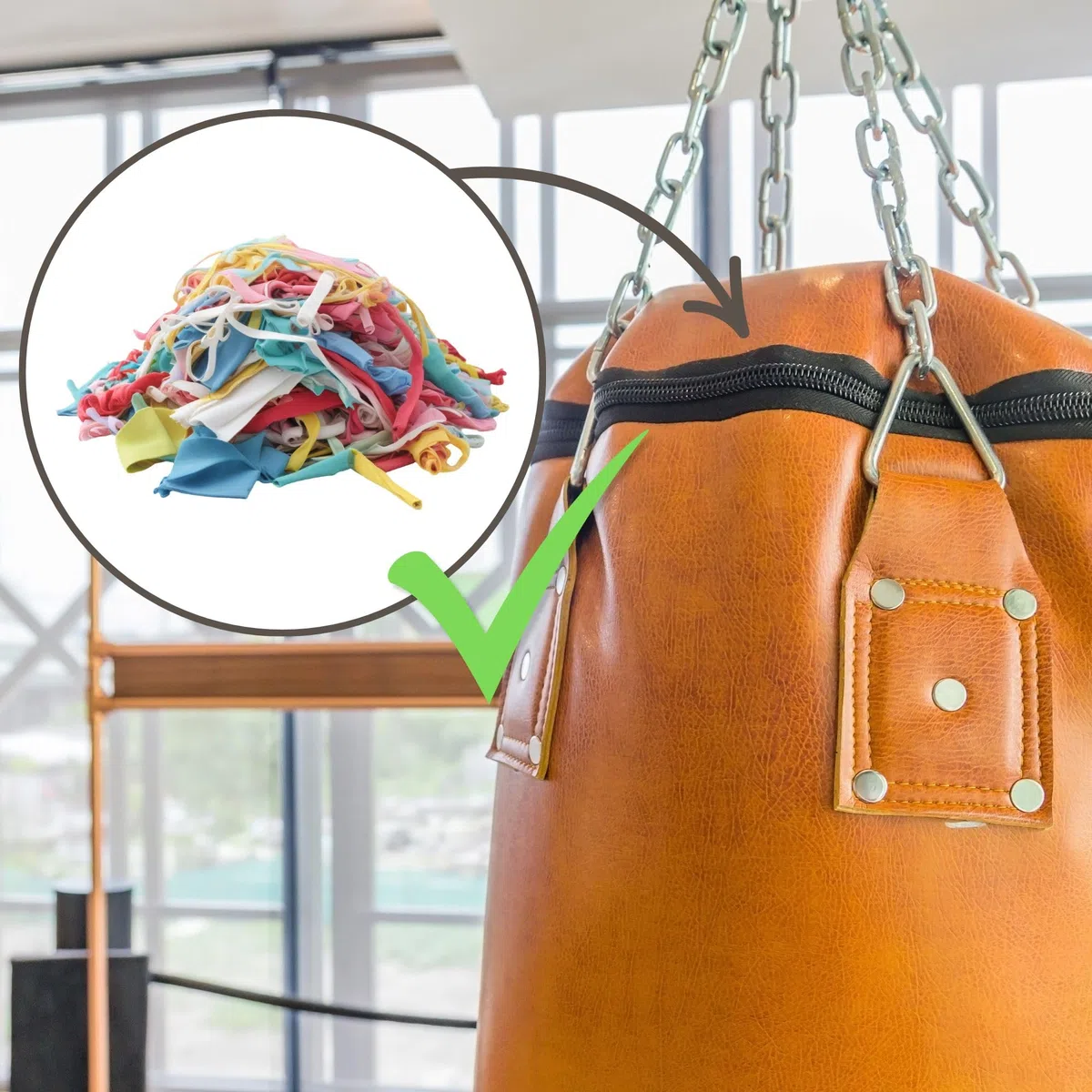 Boxsack Füllung 15 kg - Boxsackfüllung Füllmaterial für Boxsäcke Boxkissen Schlagpolster Sandsäcke Boxbirne und Box Säcke Stoffreste aus Baumwolle Polyester