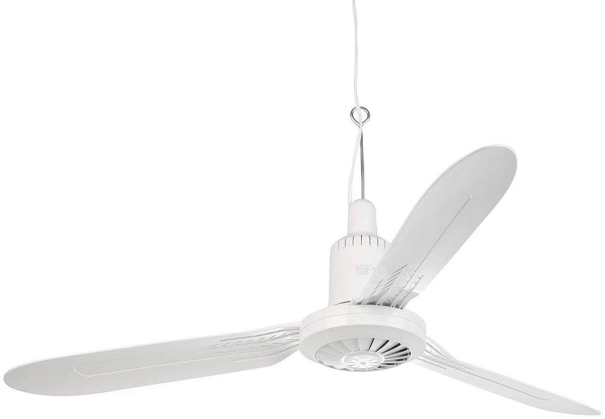 Sichler Haushaltsgeräte Deckenventilator: Mobiler XXL-Decken-Ventilator, 3 Flügel, Timer, Haken, 105 cm, 25 W (Deckenventilator 3 Flügel, mit Stecker, groß)