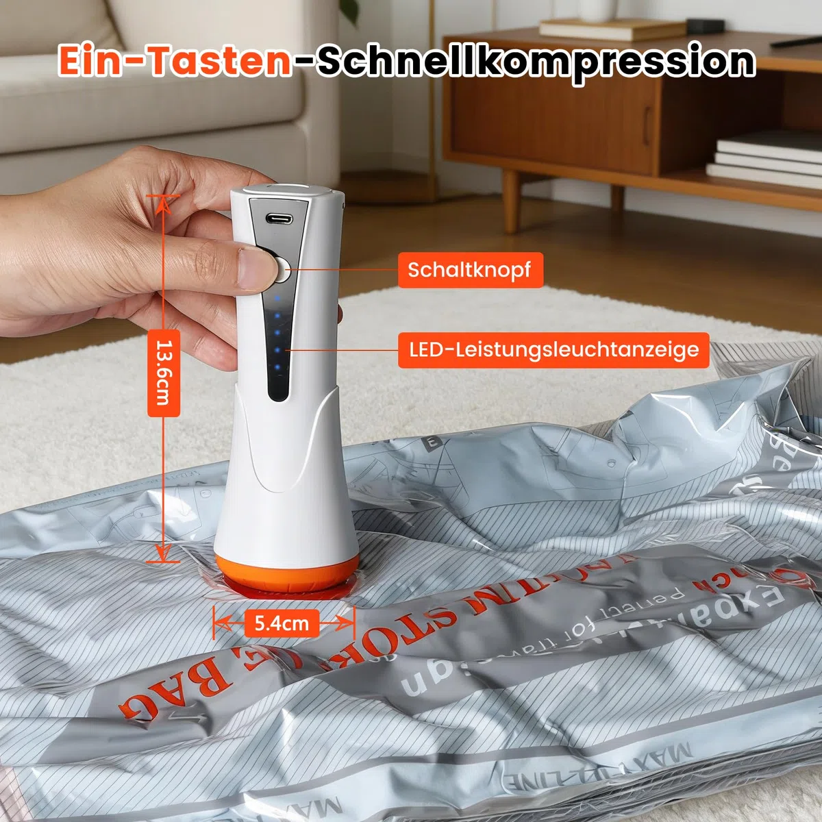 Vakuumbeutel für Kleidung mit Kabellose Vakuumpumpe, 12 Stück (4 Groß 60x50cm, 4 Mittel 60x40cm, 4 Kleine 50x40cm), Wiederverwendbare Vakuumierbeutel Kleidung für Reisen Tägliche Aufbewahrung