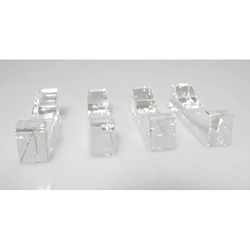 Paul Nagel 4er Set Messerbänkchen, Besteckablage Cassini Diamonds Glas L. 8cm