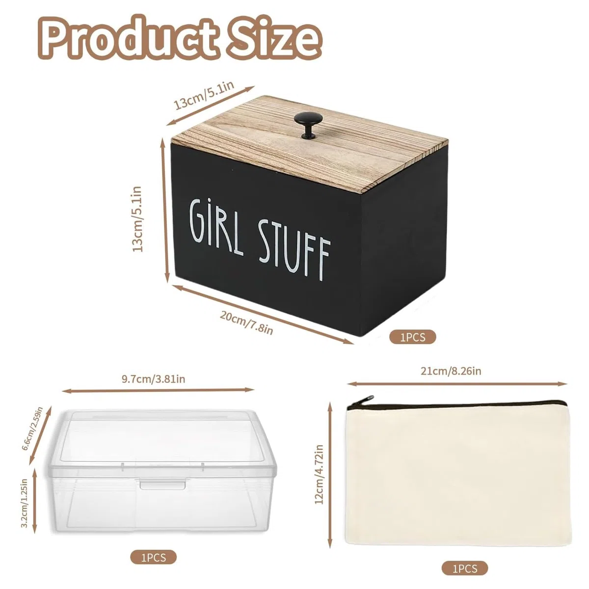 Binden Aufbewahrung Badezimmer, 1 Stück Tampon Aufbewahrungsbox Tamponhalter für Badezimmer mit Deckel Holz Aufbewahrungsbox Hygieneartikel Tampon Aufbewahrungsblock Organizer Schwarz für Frauen