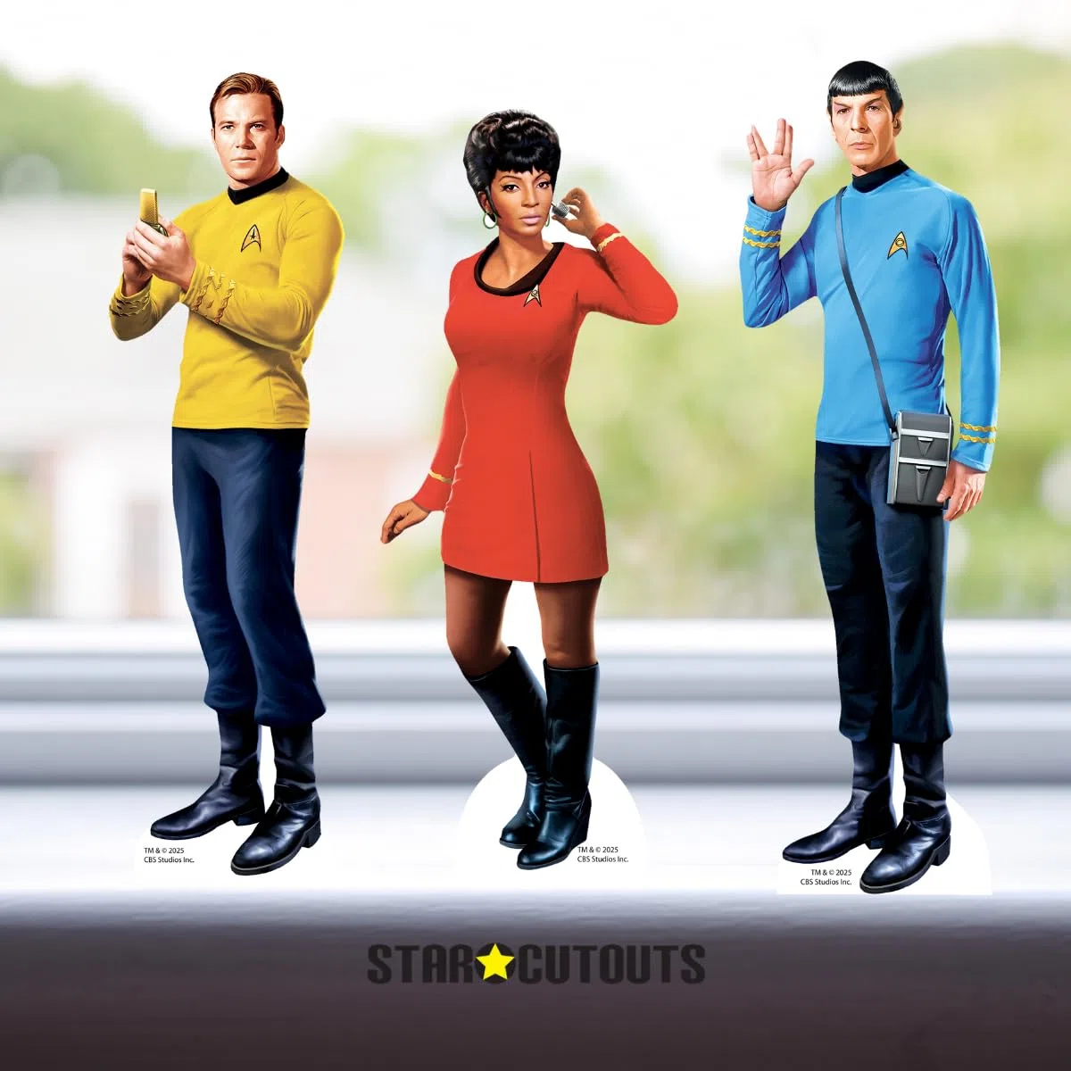 Star Cutouts SC4834 – Star Trek Original Serie Regal Top Pack Pappaufsteller 30 cm – Kirk, Uhura & Spock – Offizielle Star Trek Geschenke