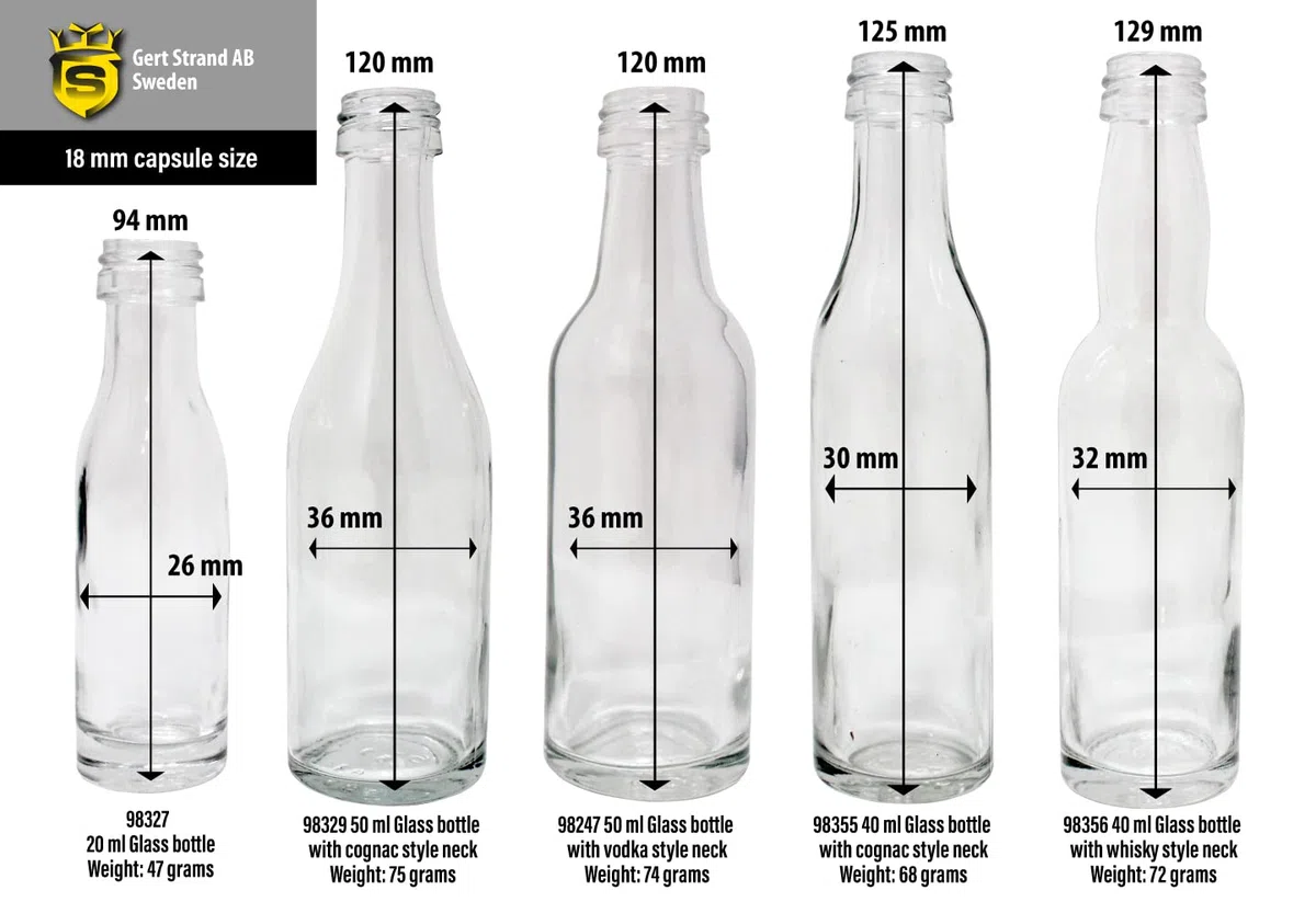 25 x 20 ml Glasflaschen mit Schraubverschluss | auslaufsicher | transparent | Likörflasche | Schnapsflasche | Ölflasche | Gewürzflasche | Duftflasche | Dekorationsflasche | Mini-Flasche zum Befüllen