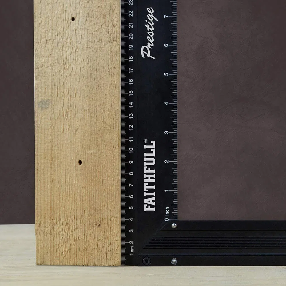 Faithfull Prestige Try Square Black Aluminium 300mm (12in)