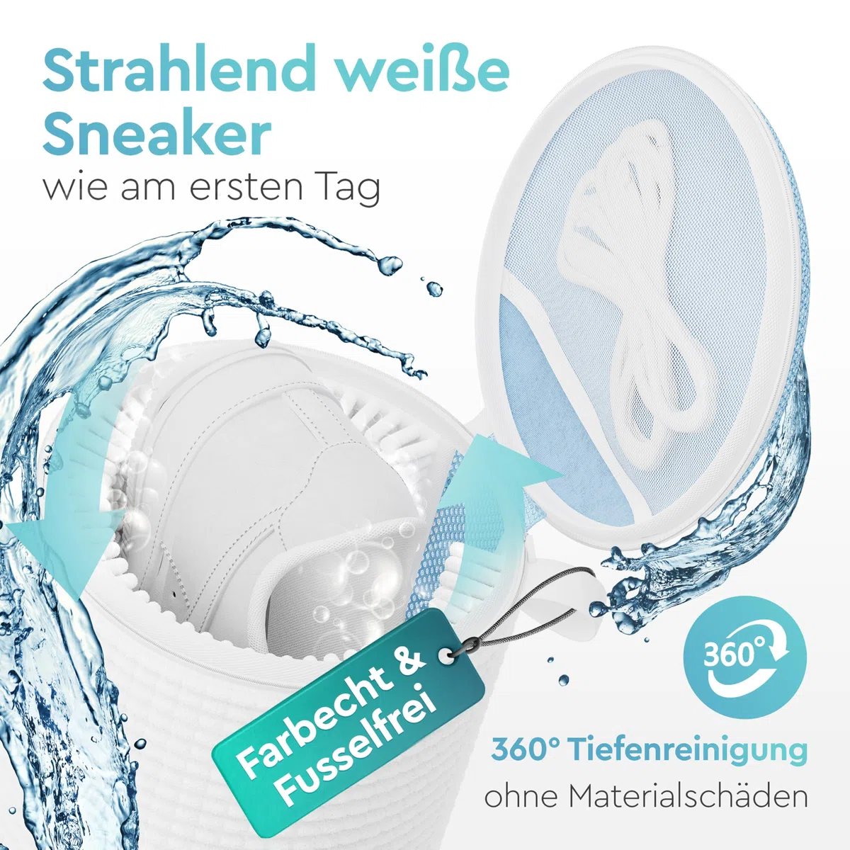 Schuhwaschbeutel Waschmaschine - 2 Stück - Wäschesack Schuhe - Waschbeutel Schuhe - Schuhbeutel Waschmaschine