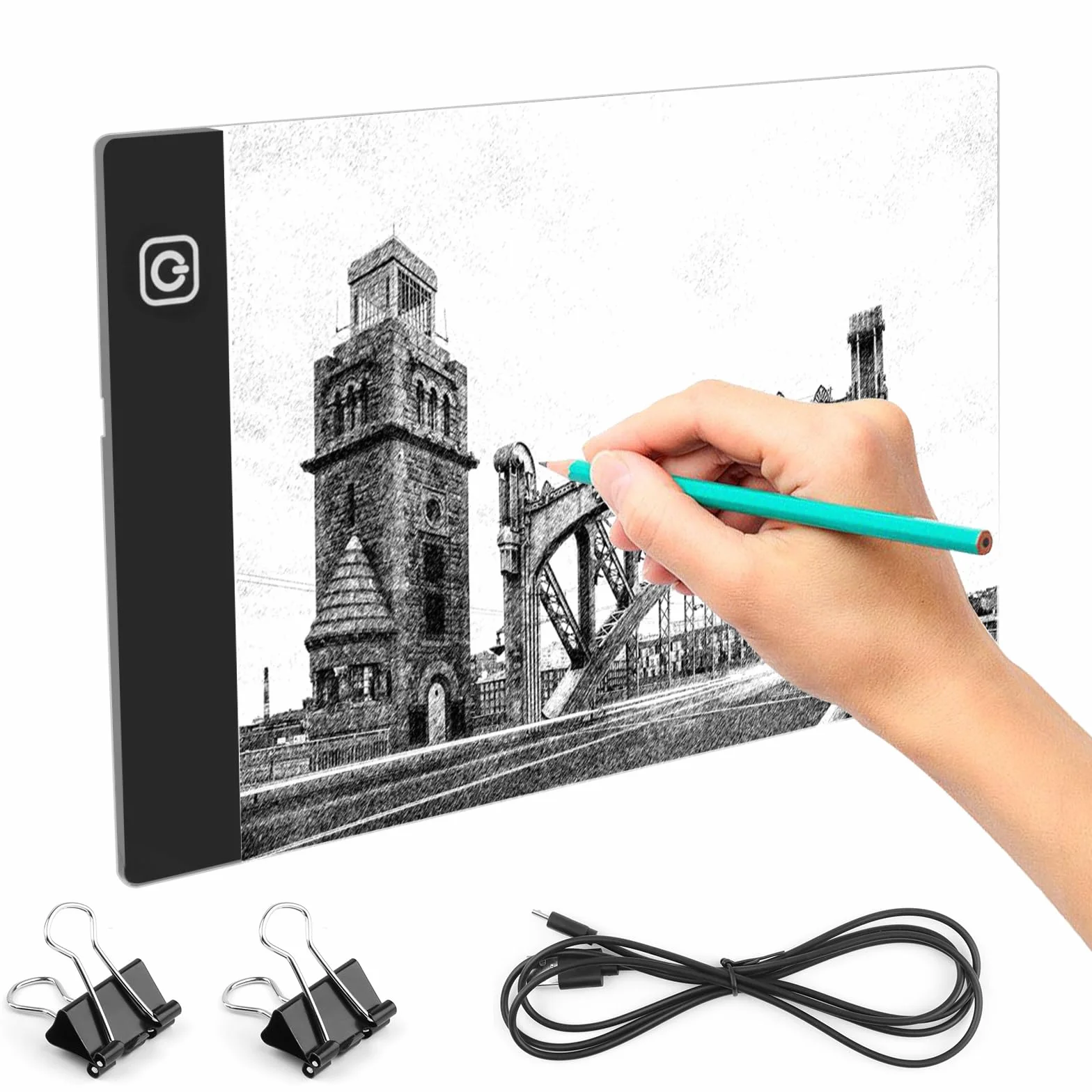 LED-Lichtpad A5 und Leuchttisch mit LED-Zeichenbrett, einstellbare Helligkeit, für Künstler, Skizzieren, Animation, Röntgenbetrachtung