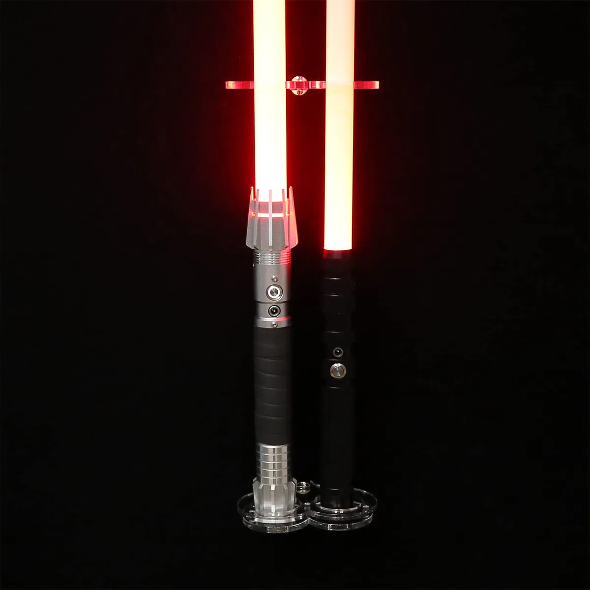 Lightsaber Wandhalterung, vertikale Halterung für Lichtschwert – Klarer Acryl-Displayständer für die meisten Lichtschwerter, robuste Wandhalterung (Transparent, 2 Loch)