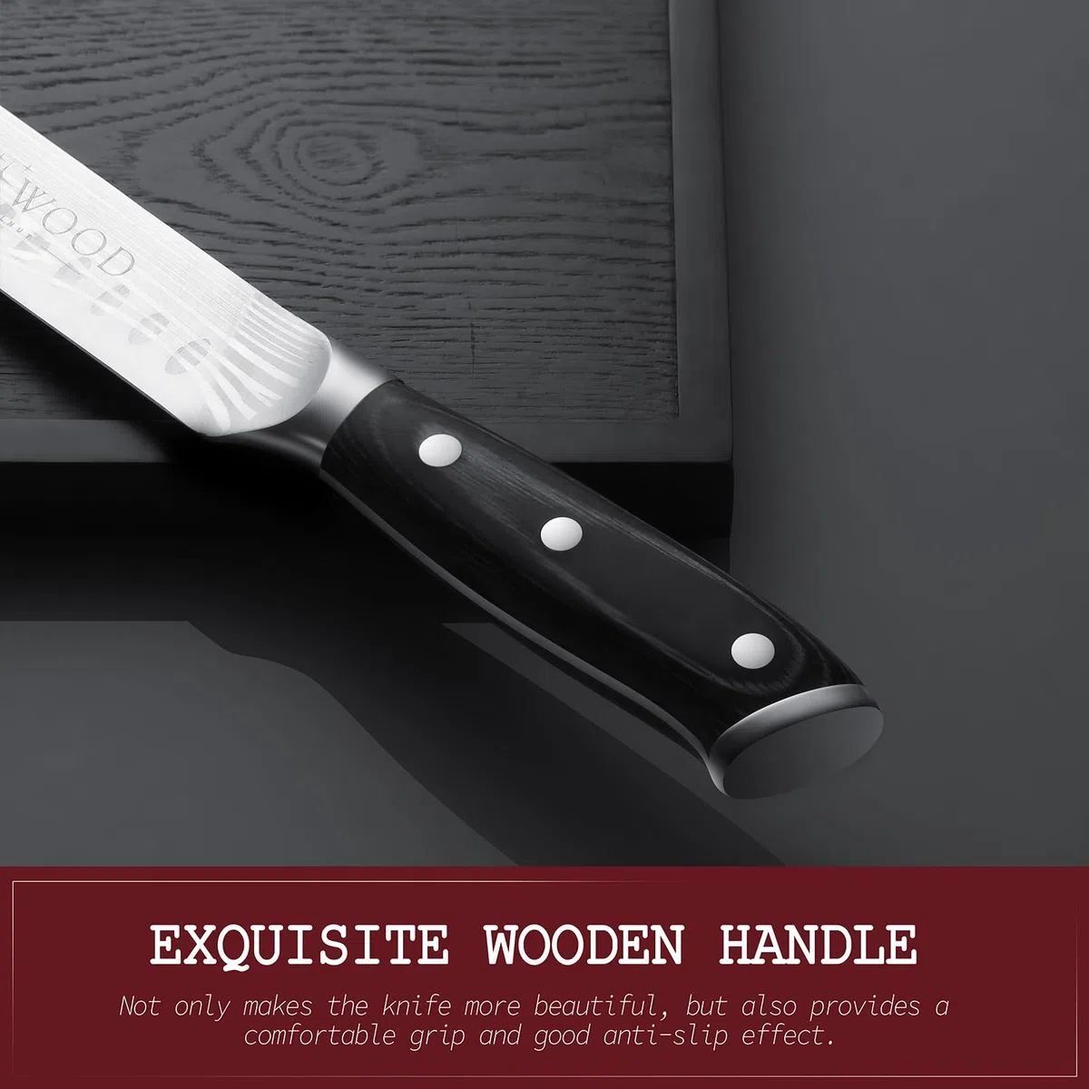 YFWOOD Schinkenmesser, 30 cm Scharf Aufschnittmesser, Lachsmesser, Dönermesser, Brisket Messer für Fleisch und BBQ, Ergonomisches Griffdesign, Geschenkpackung