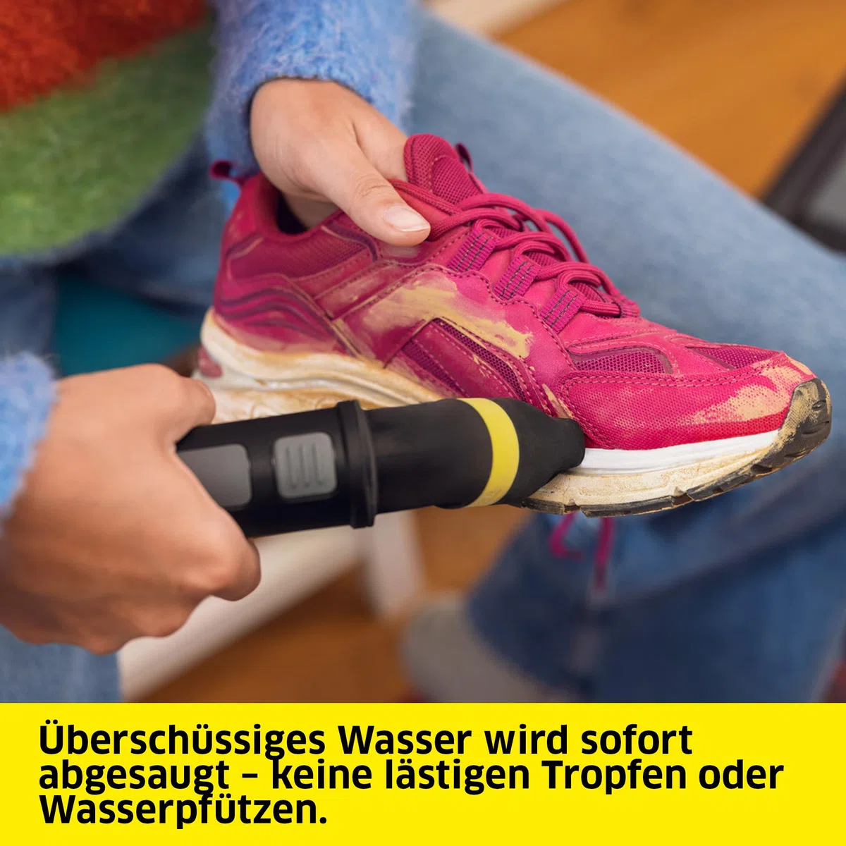 Kärcher Shoe!Cleaner SE 3-18 Compact, SE 2 Spot, Original-Zubehör für Kärcher Waschsauger, Reinigung von Sport-, Freizeit- und Outdoorschuhen, tropffrei, weiche Borsten, Durchspülfunktion