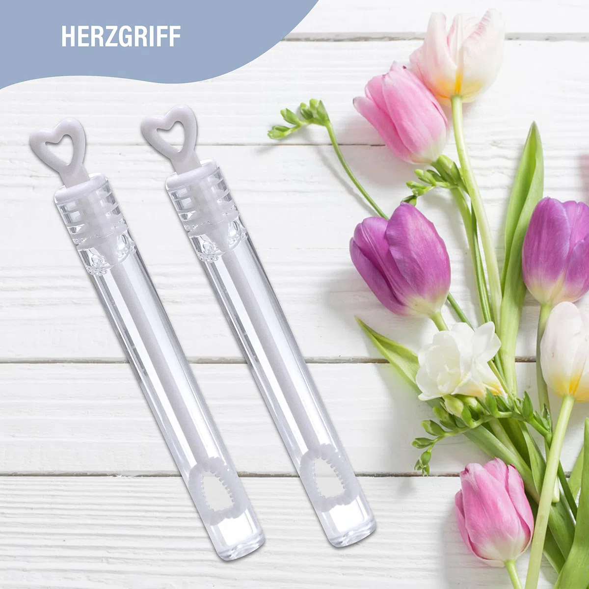 EinsSein Seifenblasen Hochzeit mit Aufkleber Herzgläschen Set rosa-weiss | Gastgeschenke für die goldene Hochzeit Taufe Geburtstag Valentinstag Verlobung Party| Hochzeitsseifenblasen mit Freudentränen