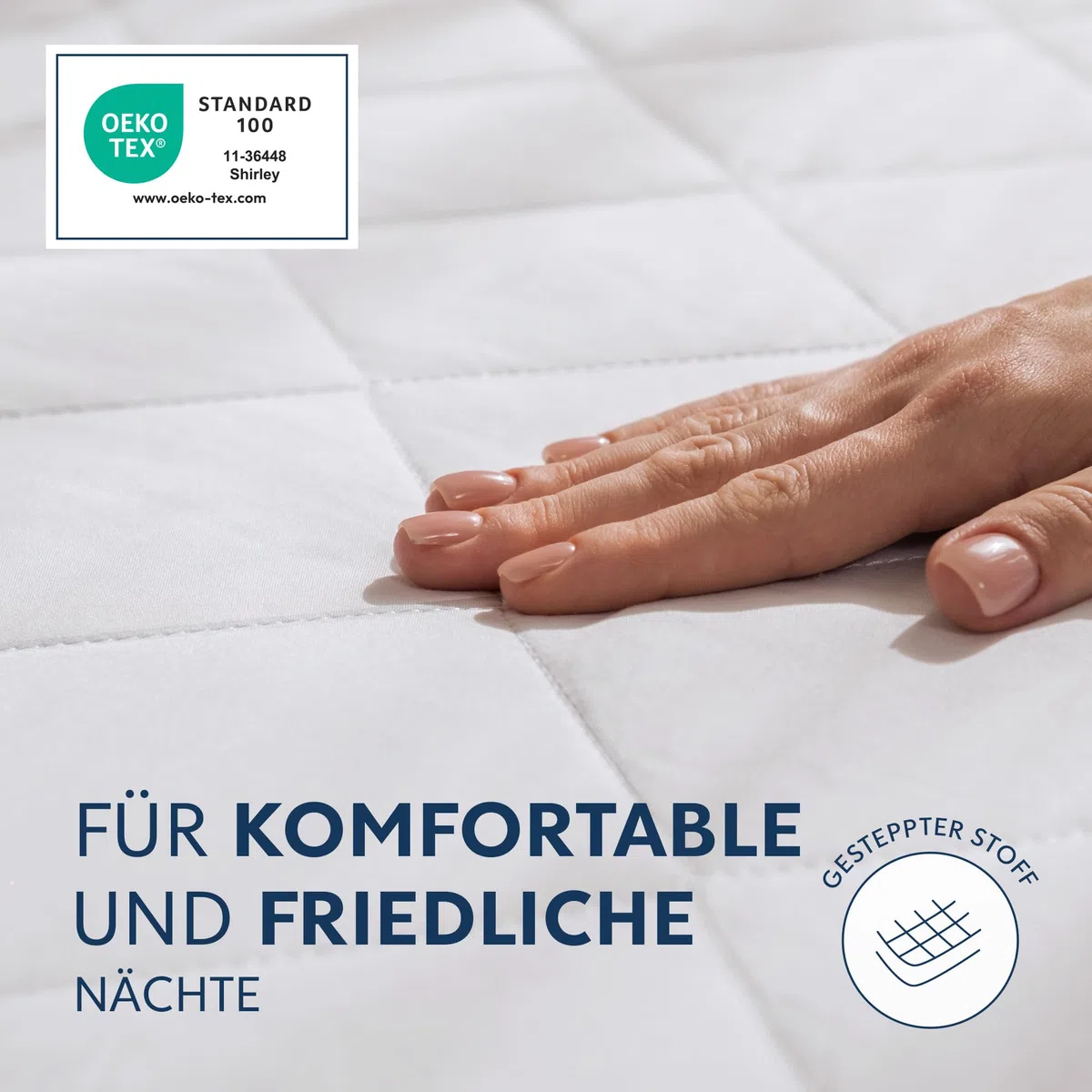 Matratzenschoner 180x200 Gesteppt - Matratzenauflage bis 40 cm Höhe mit Gummizug - Matratzenschoner 180x200 - Öko-Tex und atmungsaktiv - Nicht wasserdicht