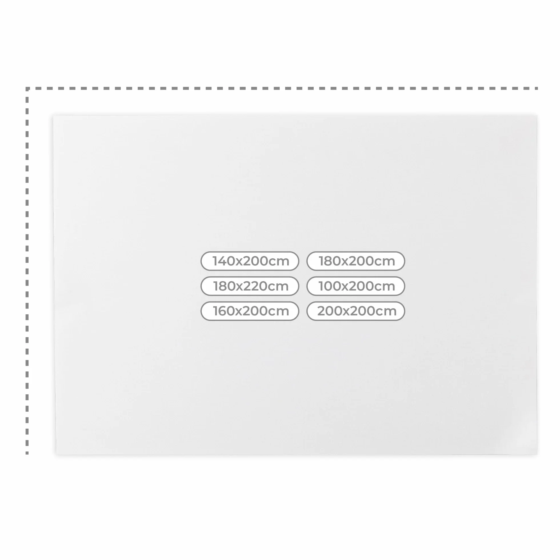 Bettlaken ohne Gummizug Baumwolle 2er Set: 100x200 cm - Bed Sheets Betttuch ohne Gummi und Laken Bedsheets Baumwollstoff weiß und Kochfest mit Oeko-Tex-Zertifikat 100 x 200