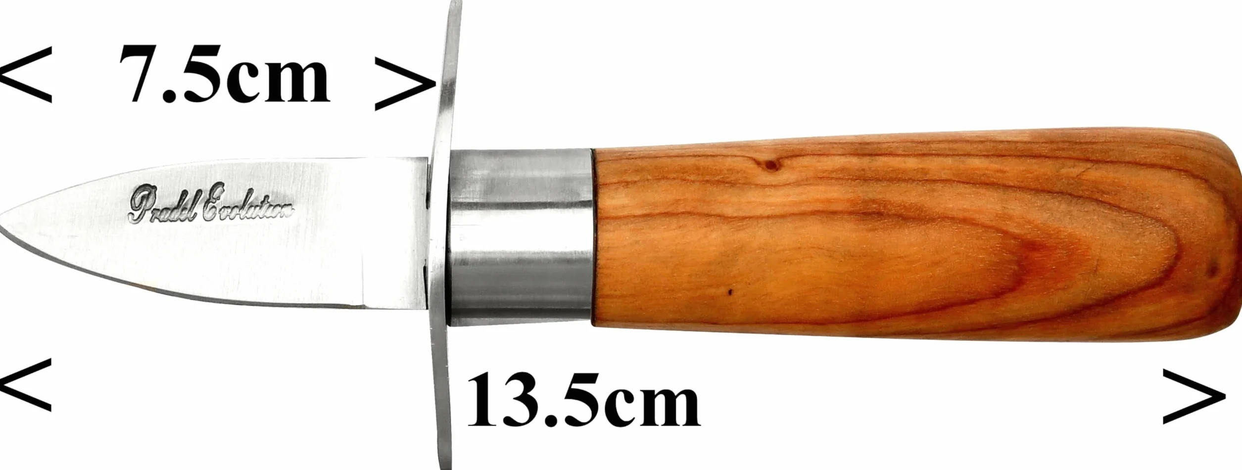 Couteau à Huître SAFETY PRO 13.5 cm - Lancette à Huitre Teck avec Garde