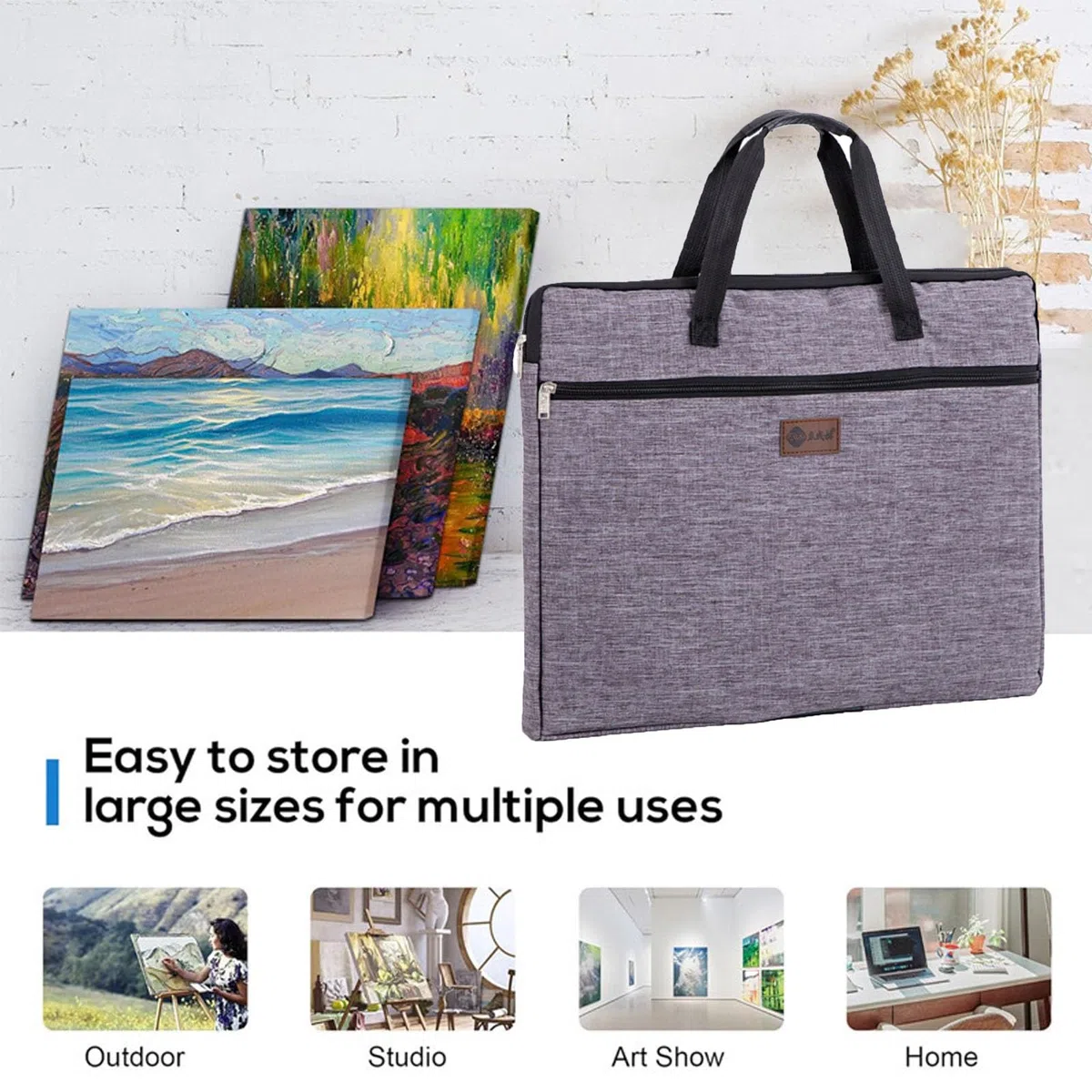A3 Kunst-Portfolio-Tasche, Künstler-Portfolios, Tragetasche, Künstler-Portfolio, Tasche, Kunst-Tragetasche mit Griffen, für Kunst, Arbeit, Malerei, Ordner, Skizzenblock, Tasche, Tragetasche