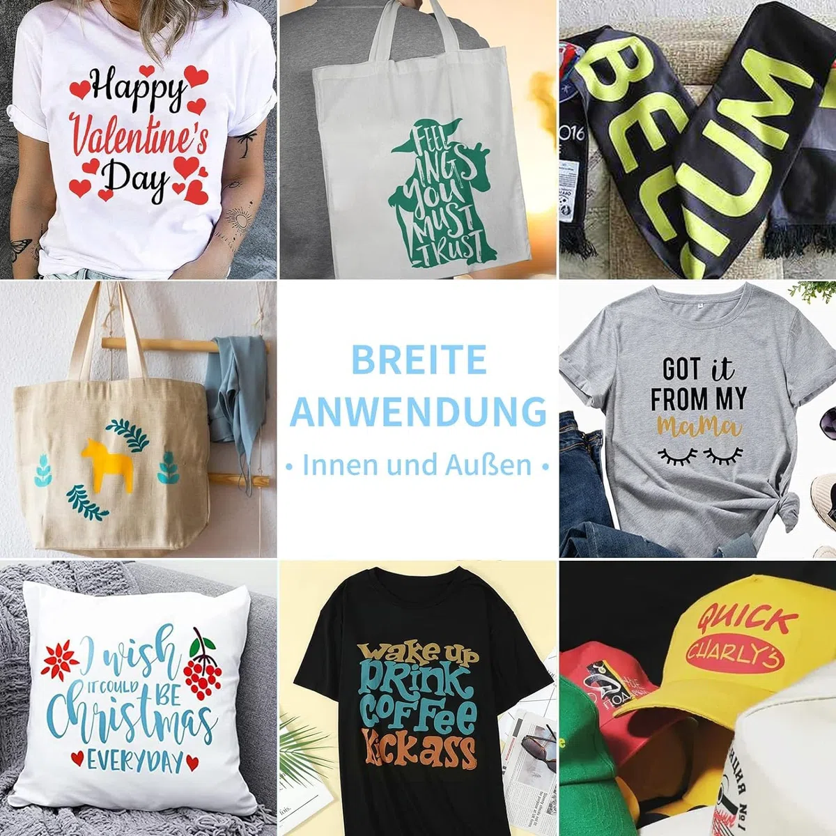 Lya Vinyl Plotterfolie Textil, 32 Stück Flexfolie Plotter Textil 30,5cm x 20,5cm für Cricut und Silhouette Cameo, Textilfolie Plotter für DIY Stoff und Shirt