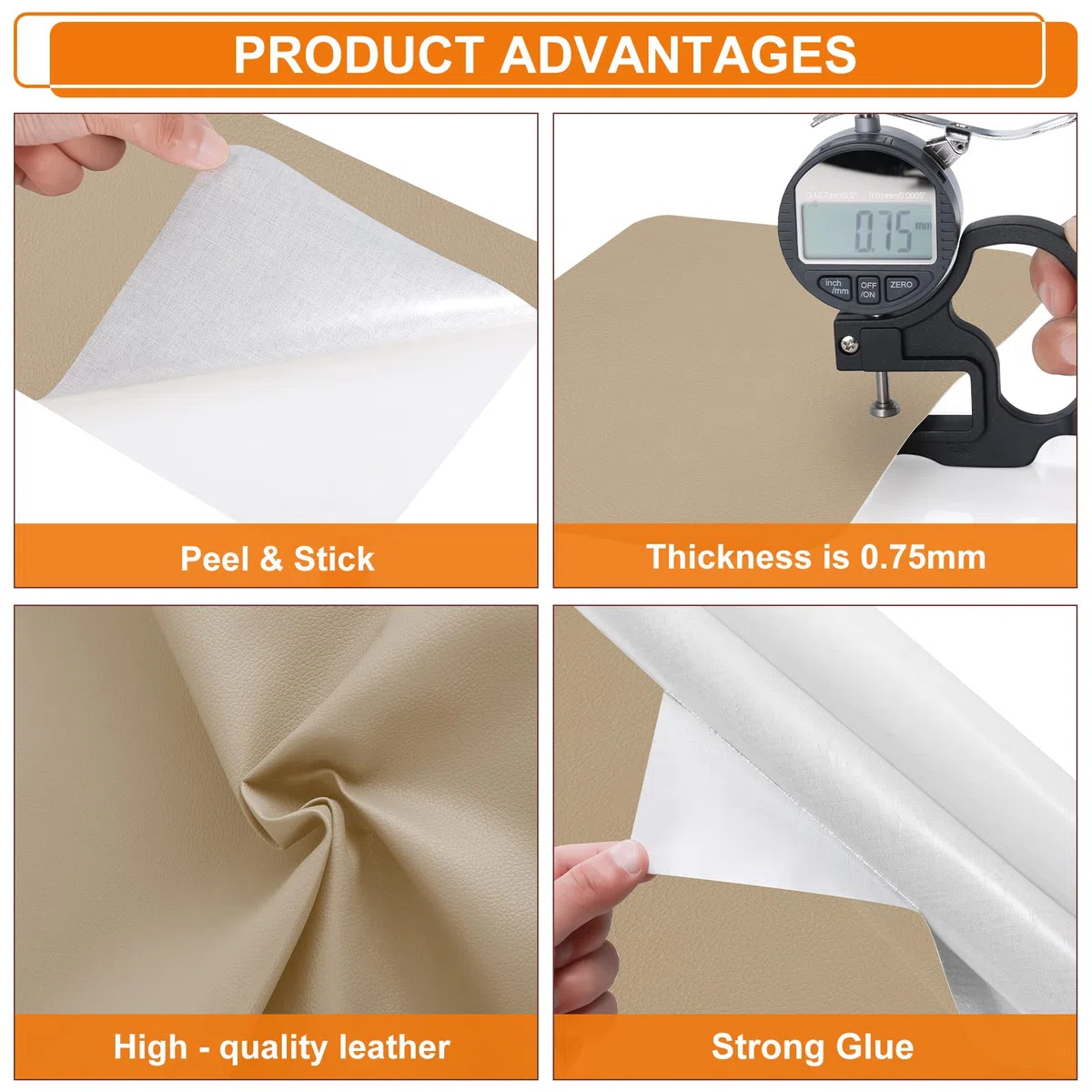 Kunstleder Flicken Selbstklebend, 43 x 200cm Selbstklebendes Kunstleder Leder Reparatur-set für Möbel, Lederflicken Selbstklebend für Autositz, Couch, Stühle, Bootssitz, Sofa Schwarz