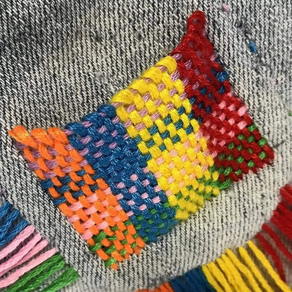14 Haken Stopf-DIY-Weberei-Reparaturwerkzeug Komplettes Stopfset für Anfänger zum Schnellen Ausbessern Von Jeans, Socken und Mustern