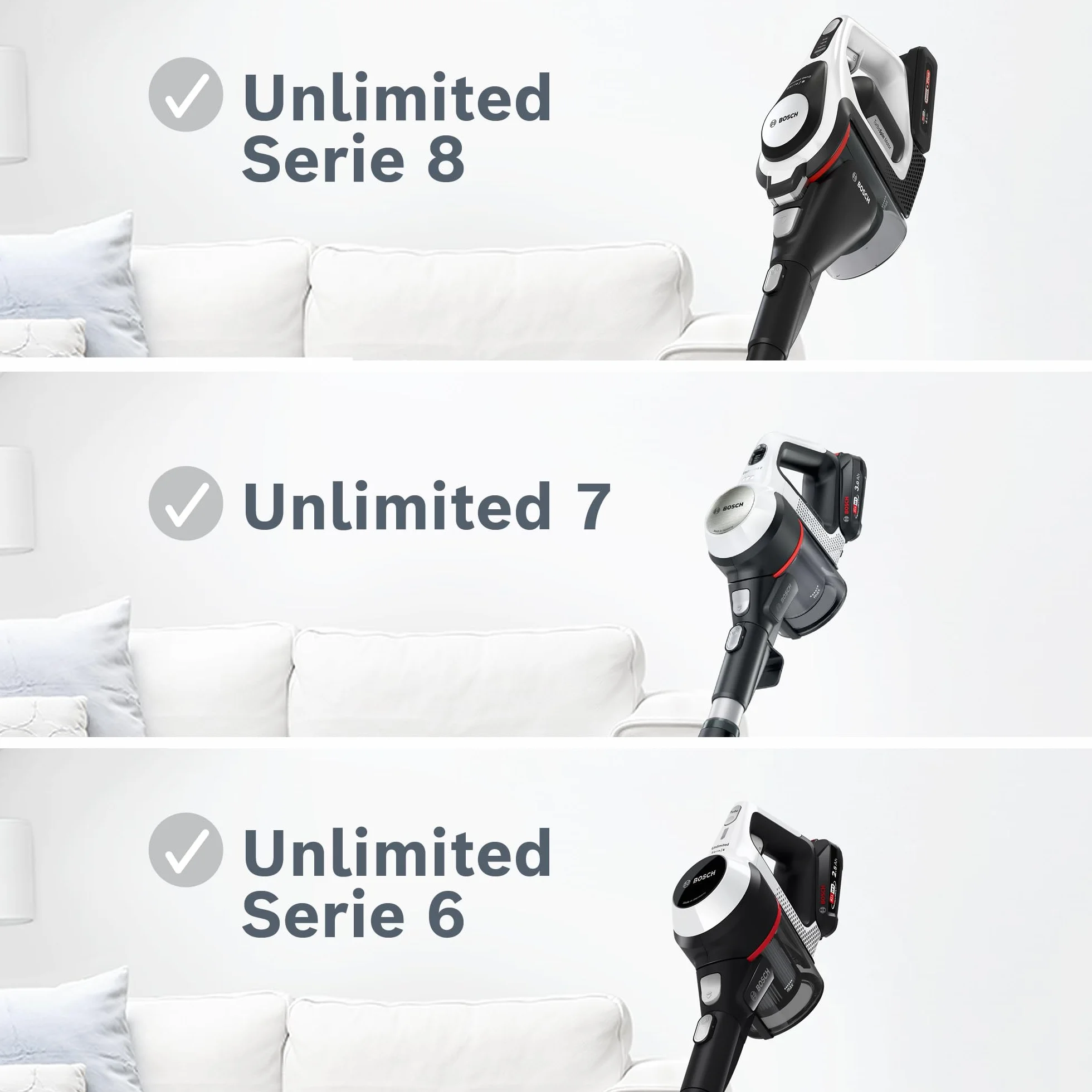 Bosch Hartboden-Softdüse mit LED-Beleuchtung BHZUHFN, geeignet für Unlimited 6, 7 und 8 Akku-Staubsauger, ideal für Parkett und Fliesen, sanfte Reinigung, Original-Zubehör, langlebig, schwarz