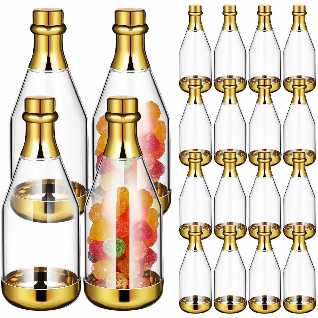 20stücke Mini Champagner Flasche Candy Box Kreative Hochzeits Und Party-geschenkverpackungen Für Süßigkeiten Und Kleine