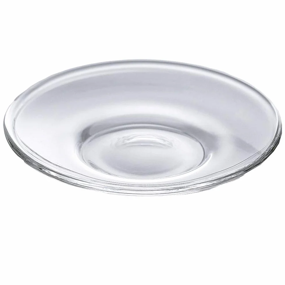 12cm Glas Untertasse Set Ideal für Familien-Tee-Service, Packung mit 4 (4* Untertasse Groß)