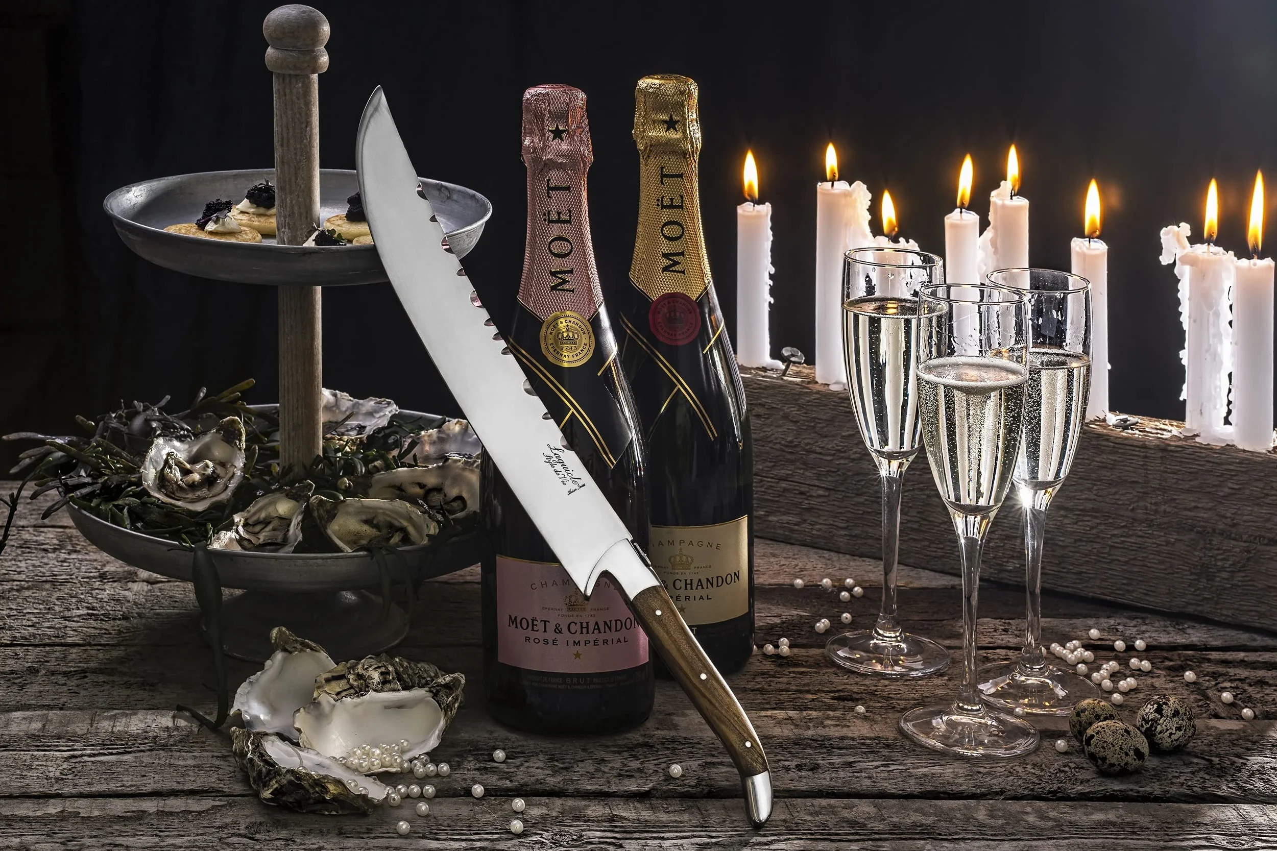 Laguiole Style de Vie Champagnersäbel Luxury Line, Olivenholz
