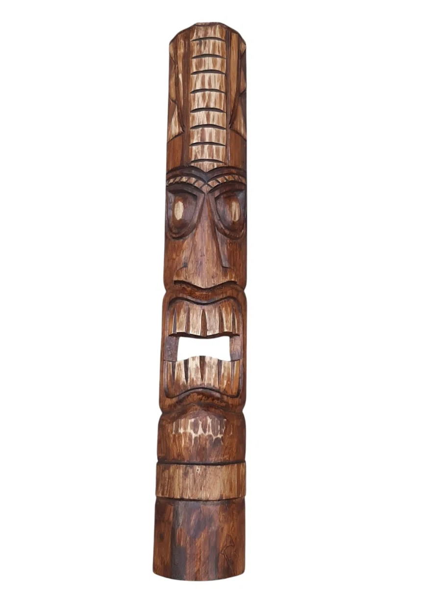 Generisch Wandmaske Tiki 100cm Hawaii Tiki Maske aus Holz zum Aufhängen