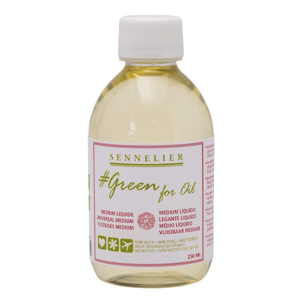 Sennelier Green for Oil Solvent-Free Universal Medium, 250ml (10-135205-250)
